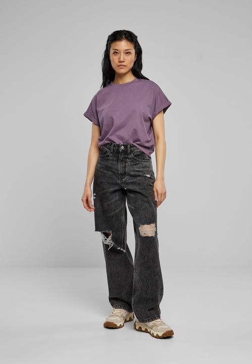 Actual product image Urban Classics Ladies Short Pigment Dye Cut On Sleeve Tee (M)