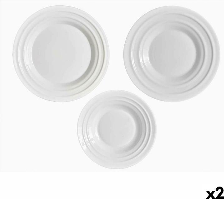 Actual product image Vivalto Geschirr-Set F-LGCP105-75-85 Opalglas (2 Stück) (18 Piece)