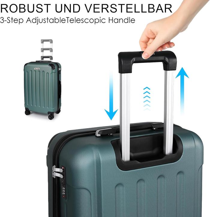 Actual product image Tan.Tomi 3-teiliges Hartschalenkoffer-Set (95 l, Hand luggage (up to 50 litres), M (50 - 90l), L (90 - 115l))