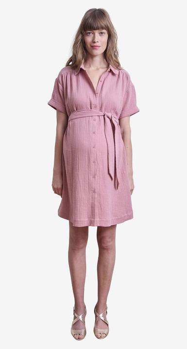 Actual product image Vertbaudet Short muslin blouse dress for pregnancy & nursing (32)