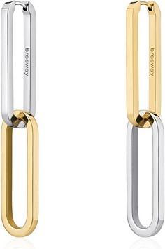 Produktbild Brosway - Long oval bicolor steel earrings Emphasis BEH21 (Stahl)