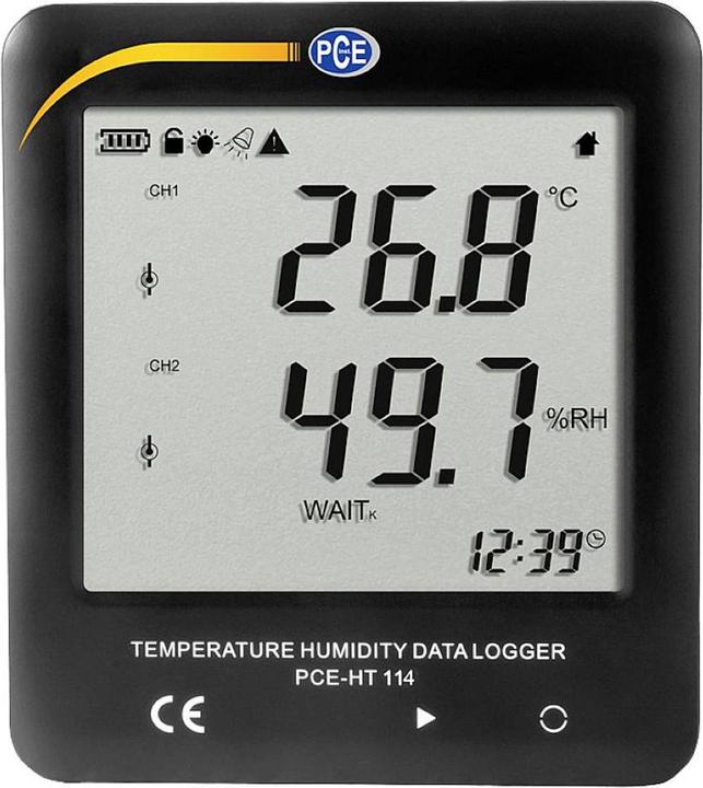 Actual product image PCE Instruments PCE-HT 114 Multi data logger Measured variable Temperature, humidity