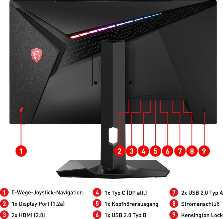 Actual product image MSI Optix MAG274QRF-QD (2560 x 1440 pixels, 27")