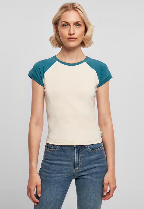 Actual product image Urban Classics Ladies Organic Stretch Short Retro Baseball Tee (XS)