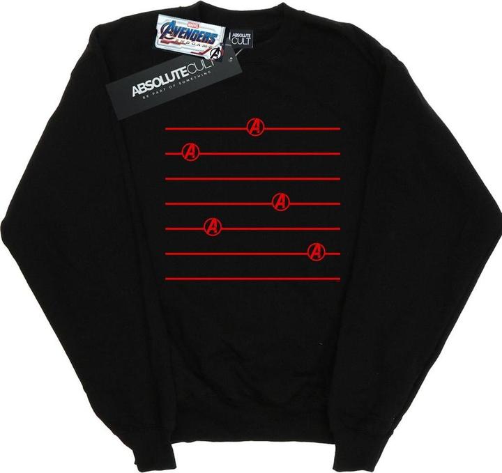 Avengers Endgame Logo Streifen Baumwolle Sweatshirt