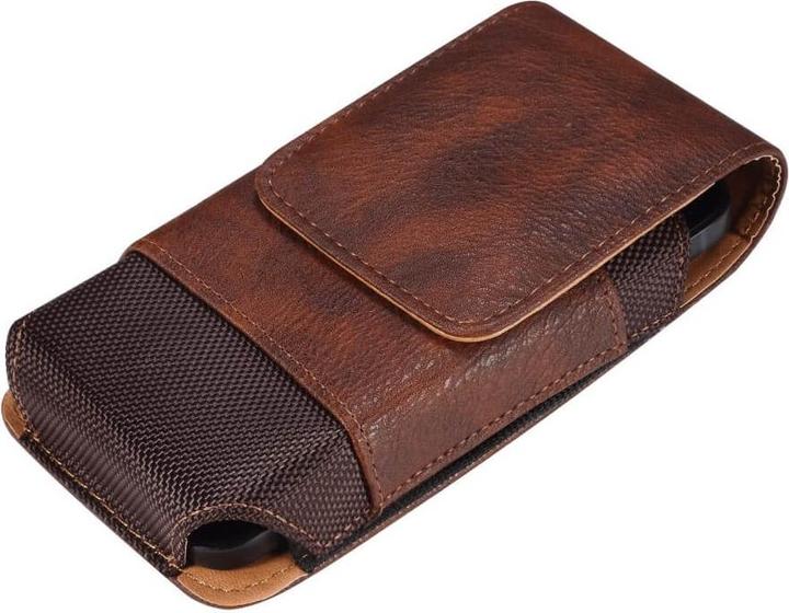 Produktbild Cover-Discount Nylon - Leder Gurttasche mit Kartenfach braun / XL