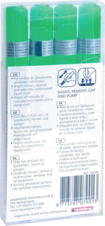 Image du produit Legamaster Glassboard Marker 7-118104 vert 4 pièces (Vert, 2 mm, 4 x)
