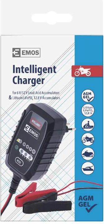 Image du produit Emos Chargeur de batterie de voiture /12V 0,8A (12V, 6V, 0.80 A)