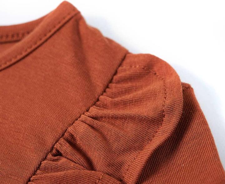Produktbild VidaXL Kinder-Langarmshirt Cognac 104,Material: 95 % Baumwolle. 5 (104)
