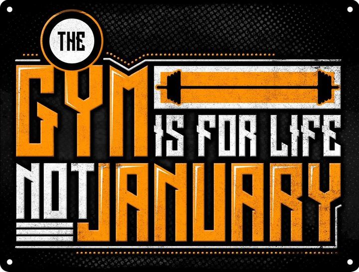 Actual product image Grindstore Mini metal sign The Gym Is For Life (20 x 15 cm)