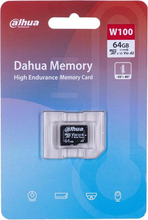 Actual product image Dahua TF-W100-64GB Karta pamięci microSD 64GB (64 GB, microSD, U3, UHS-I)