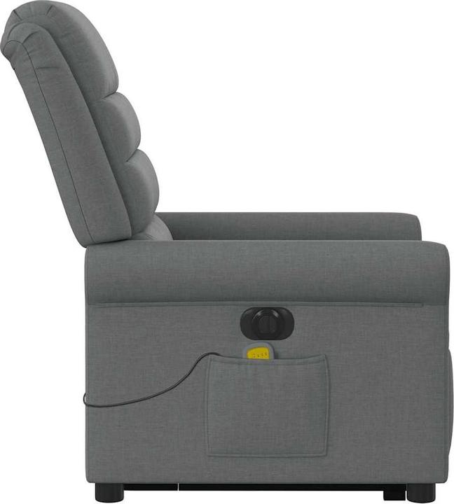 Immagine prodotto VidaXL Poltrona massaggiante elettrica con ausilio per la posizione eretta in tessuto grigio scuro