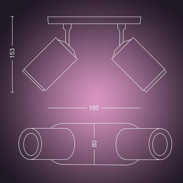 Image du produit Philips Hue Fugato Base BT (700 lm, GU10)