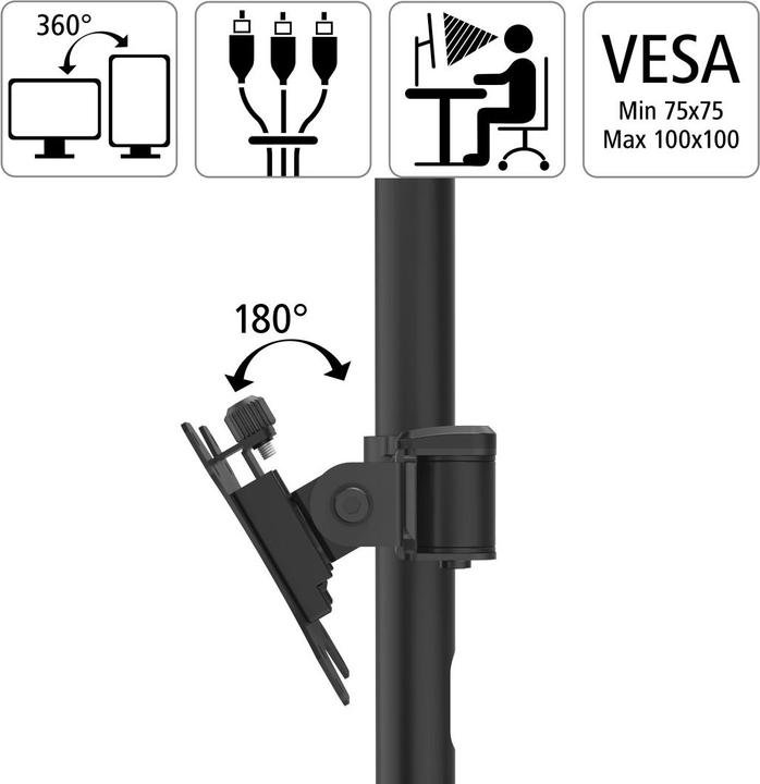 Produktbild Hama Doppelarm (Tisch, 35")