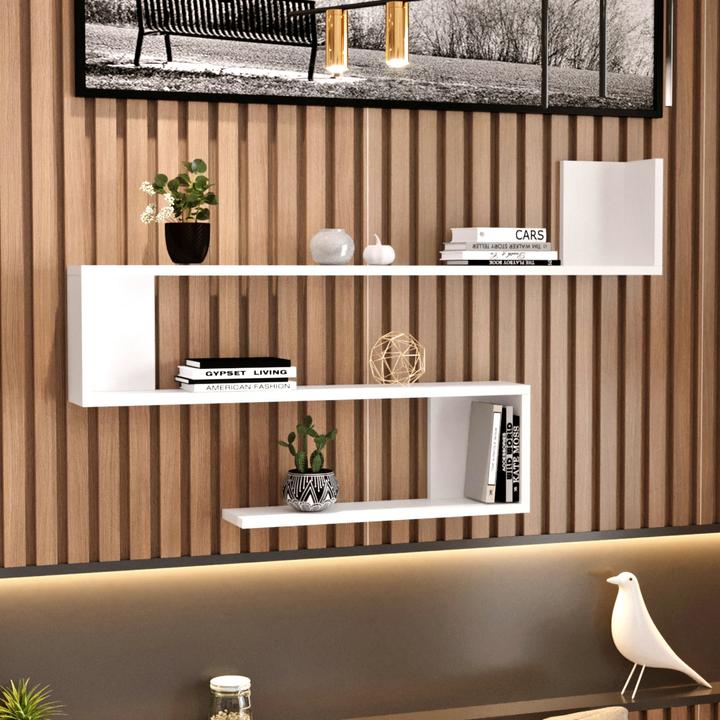 Immagine prodotto En.Casa Scaffale da parete Kitee 120 x 14,5 x 71,5 cm Bianco
