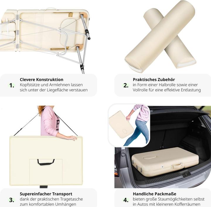 Produktbild tectake 3 Zonen Massageliege