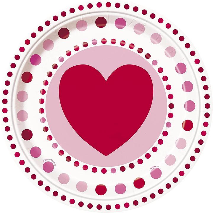 Immagine prodotto Unique Party Radiant Cuori San Valentino Piatti per Feste Misura Confezione 8