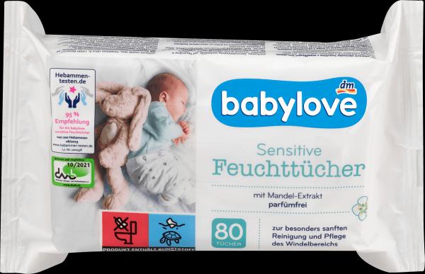 dm babylove Sensitive wet wipes (320 Piece)