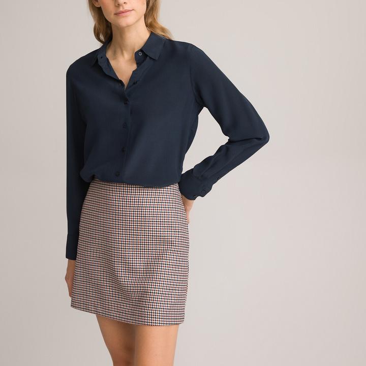 Image du produit La Redoute Collections Blouse en soie à manches longues (38)