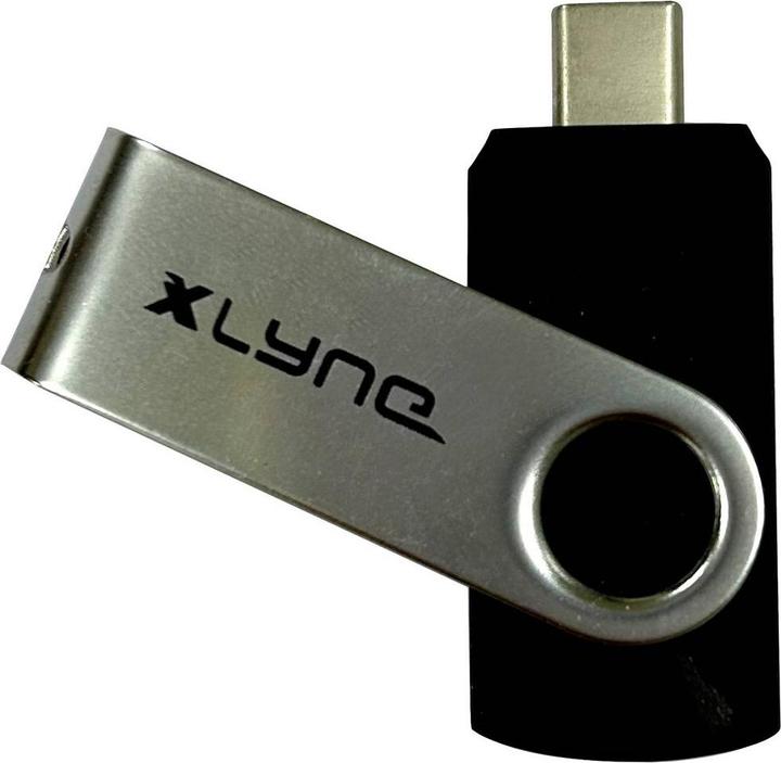 Image du produit Xlyne Clé USB Retail 16 GB noire/argentée 7601600 USB-C®. (16 Go, USB-C)