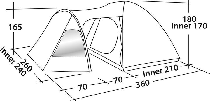 Immagine prodotto Easy Camp Tenda Blazar 400 (Tenda a cupola, 6.40 kg, 4 persone)