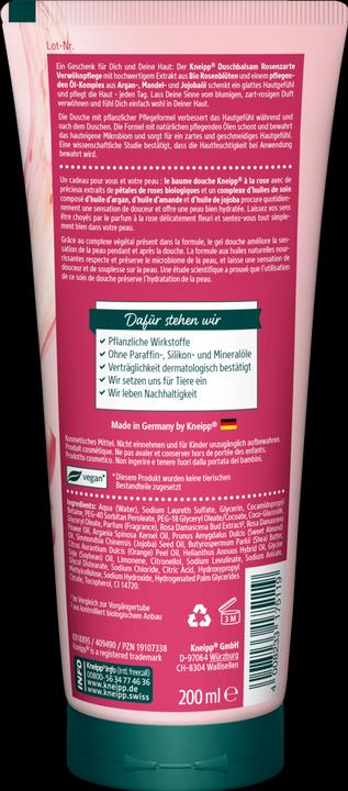 Immagine prodotto Kneipp Balsamo Doccia Rosa Delicato Trattamento Coccolante (200 ml)