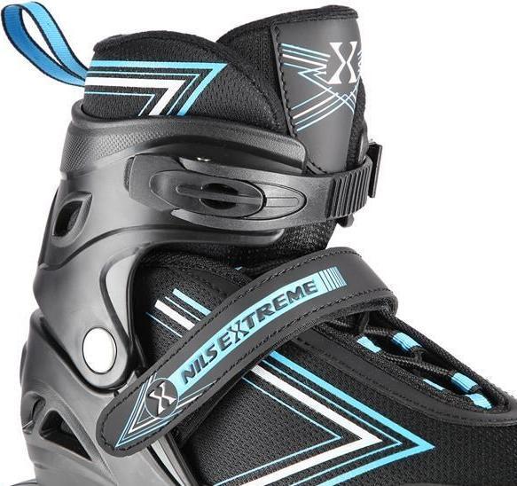 Produktbild Nils Rollschuhe/Hockey-Skates NH11912 schwarz-blau - PU80 mm/82A (L 39-42) (39)