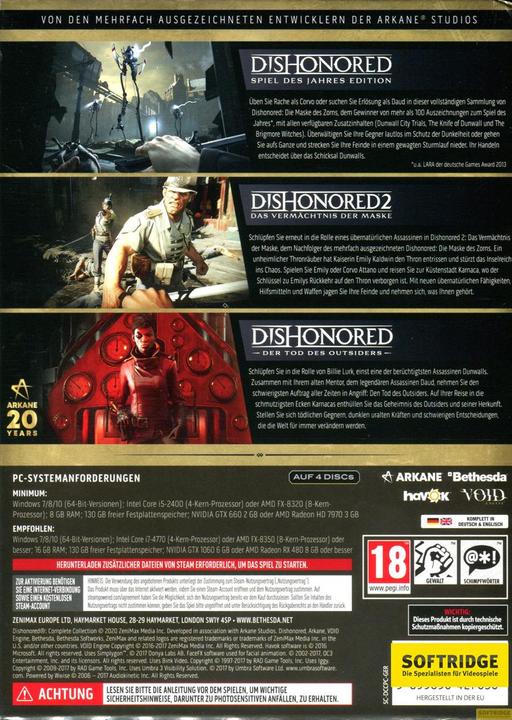 Produktbild Bethesda Dishonored Complete Collection PC (PC, DE)