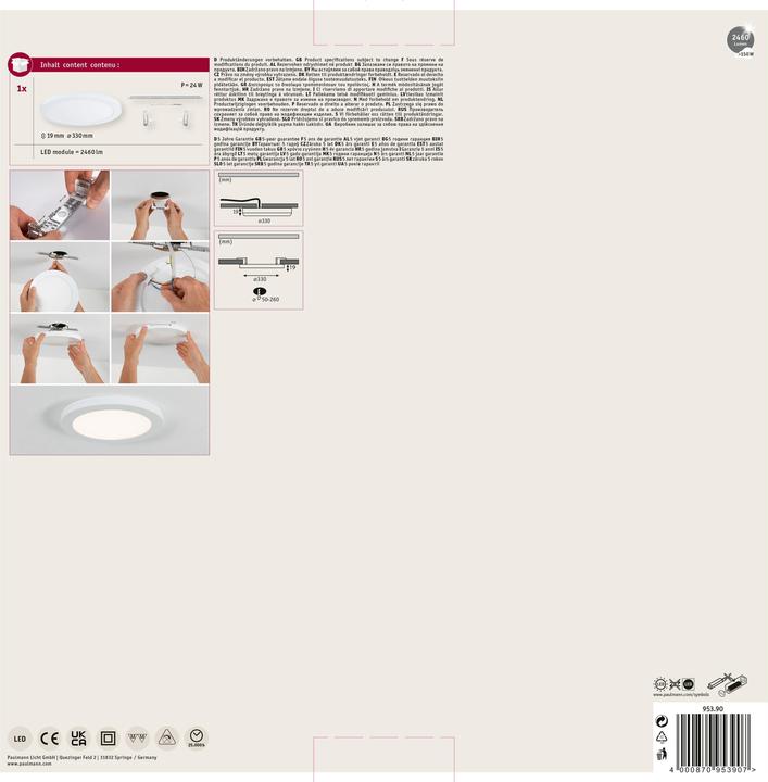 Produktbild Paulmann Einbaupanel 2in1 Cover-it (2460 lm)
