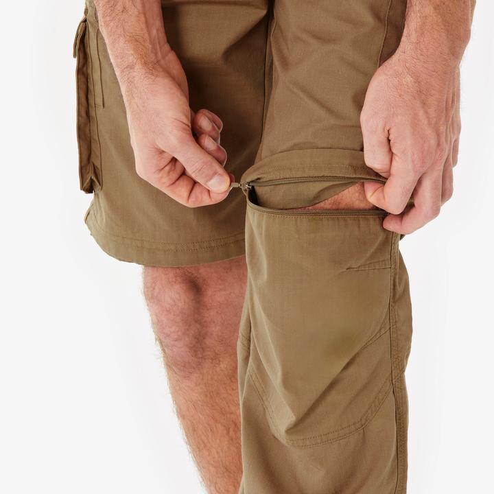 Produktbild Forclaz Zip-Off-Hose Cargohose Herren Trekking Backpacking - Travel 500 braun (46)