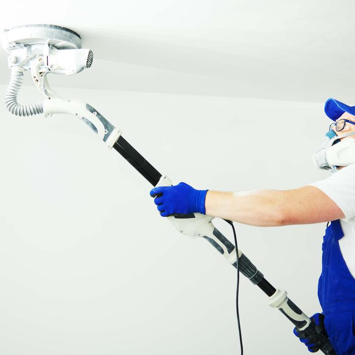 Image du produit Wiltec Ponceuse girafe pour Mur et Plafond 710W 225mm Disque de meulage Plâtre Aspiration (Broyeur à sec, 710 W)