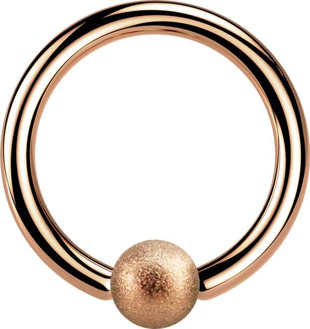 Produktbild Star Piercing Ball Closure Ring rosegold gesprenkelt (Chirurgenstahl 316L)