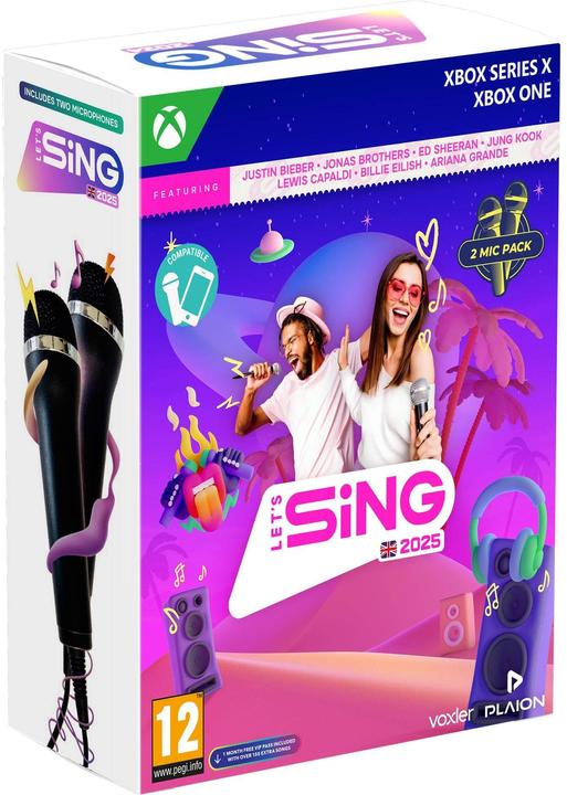 Produktbild Plaion Let's Sing 2025 International Version (+ 2 Mics) (Xbox One S, Xbox Series X, EN)