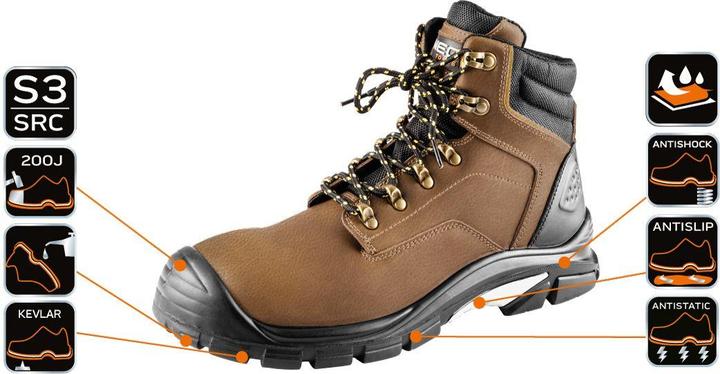 Immagine prodotto Neo Stivale da lavoro S3 SRC, pelle Crazy Horse, misura 40 (S3, 40)