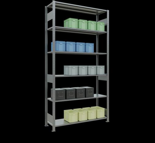 Immagine prodotto Schulte Lagertechnik Sistema di scaffalature di base senza viti MULTIplus150 con ripiani di lunghezza
