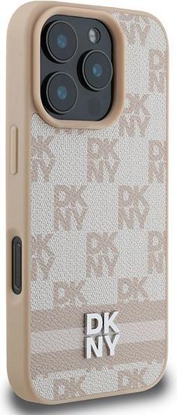 Immagine prodotto DKNY DKHCP16LPCPTSSP Custodia rigida per iPhone 16 Pro 6,3" różowy/rosa con motivo a scacchi e strisce (Apple iPhone 16 Pro)