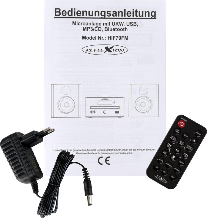 Produktbild Reflexion HIF79FM Stereoanlage UKW, Bluetooth®, USB, MP3, CD, AUX, Inkl. Fernbedienung, Inkl. Lauts (Bluetooth, 1x 32 W)