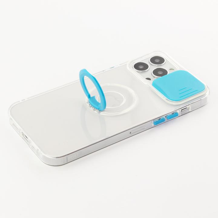 Actual product image PhoneLook Cover with camera slider and ring blue (Apple iPhone 14 Pro)