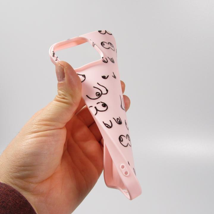 Produktbild PhoneLook Hülle Gummi Cover funny Cartoon Brüste Tattoo (Apple iPhone 13 Pro Max)
