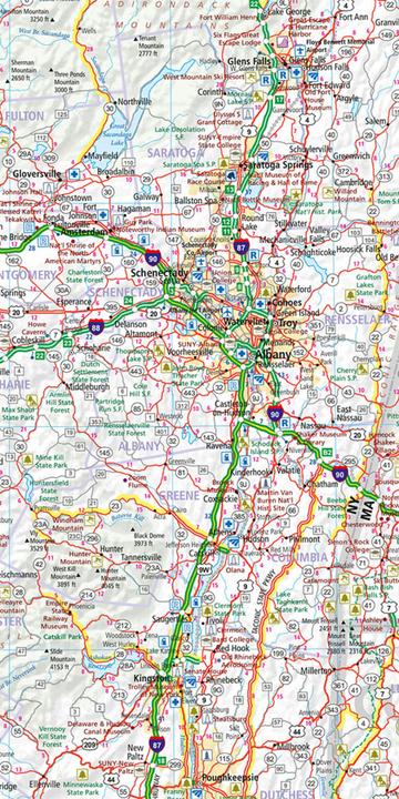 Produktbild New England Strassenkarte 1:1 Mio., Road Guide Nr. 4
