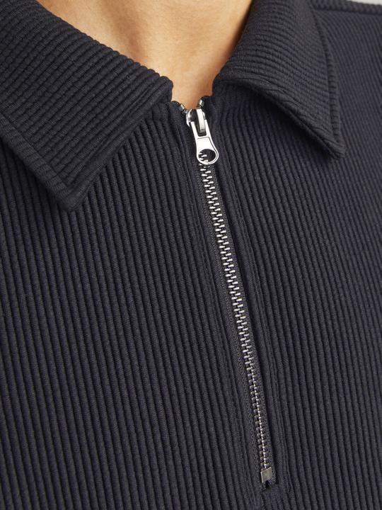 Produktbild Jack & Jones Jorrick Plisse Sweat Zip Split Polo Ln (L)