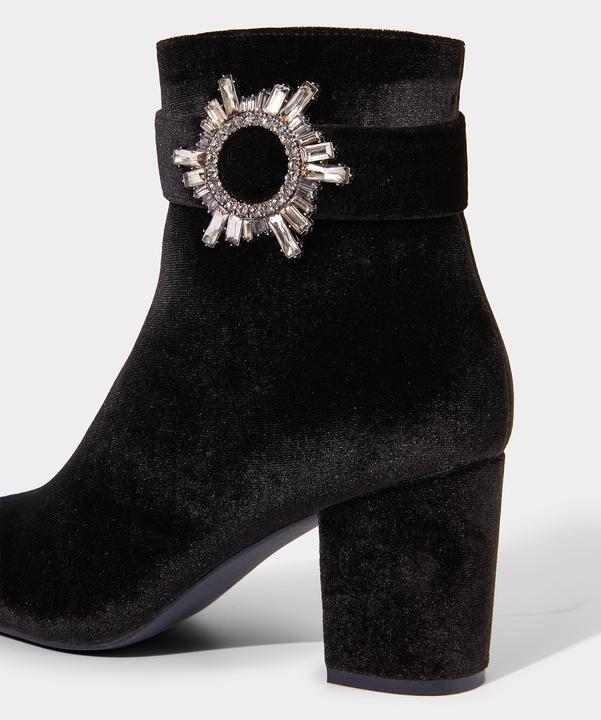 Produktbild Joe Browns Velvet Diamanté Buckle Chunky Ankle Boots (36)