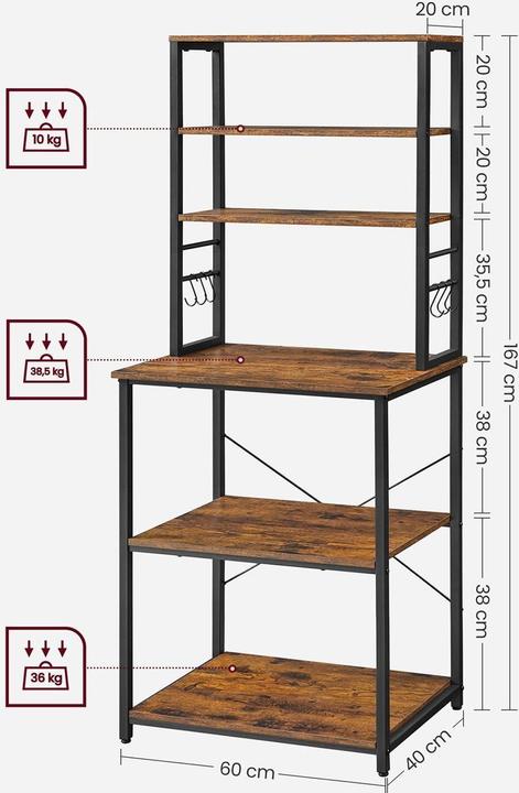 Image du produit Songmics Buffet (60×40×167 cm)