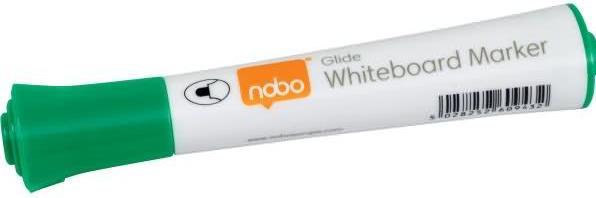 Actual product image Nobo Glide Whiteboard Pen (Green, 2 mm, 10 x)