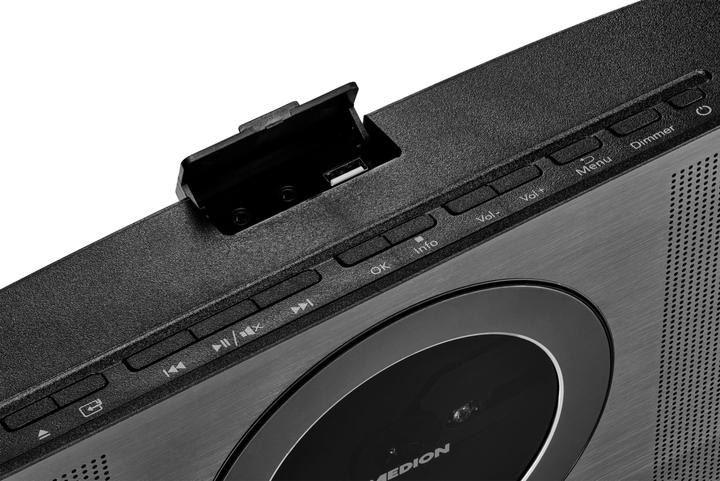 Produktbild Medion Stereoanlage P66348 Schwarz (Spotify Connect, Bluetooth, CD Player, 2x 10 W)