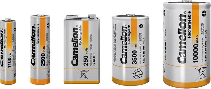 Immagine prodotto Camelion NH-D10000BP2 Batteria ricaricabile al nichel-metallo idruro (NiMH) (2 pz., D, 10000 mAh)