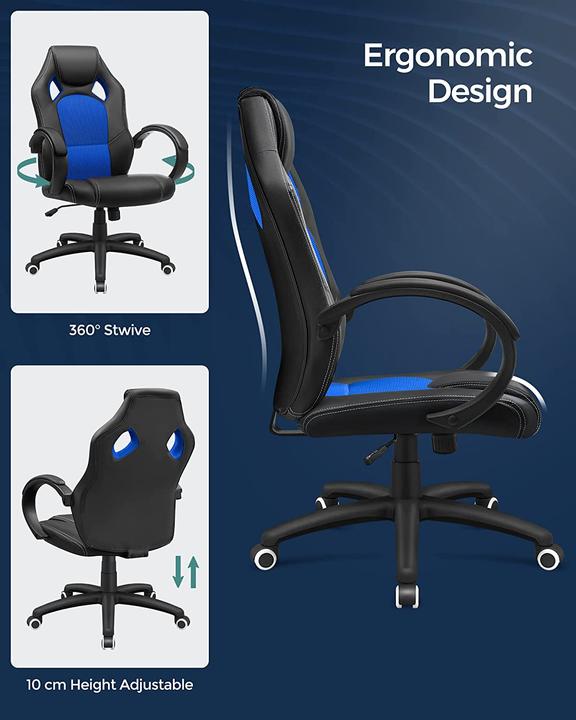Produktbild Songmics Gaming Stuhl Schwarz Blau