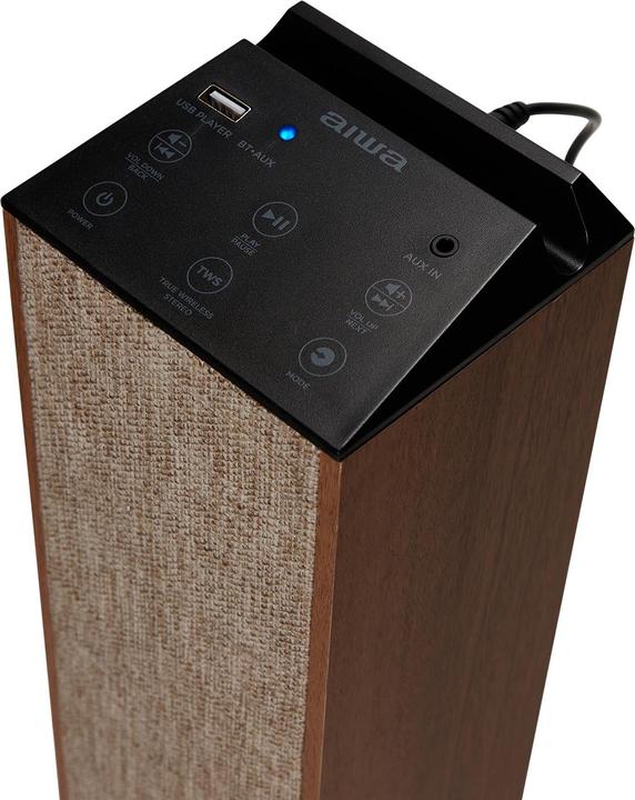 Actual product image Aiwa TSBT-270WD Loudspeaker Wood Wired & Wireless 50 W (1 pcs., 50 W)