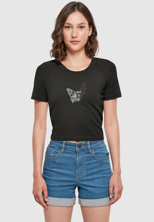 Produktbild Merchcode Ladies It's Your Time To Bloom Cropped Tee - 191035 (L)