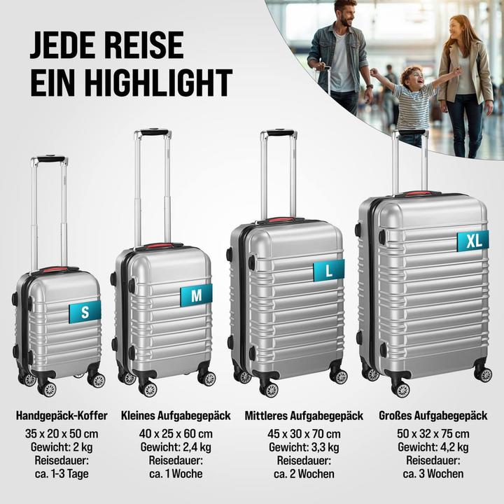 Image du produit Monzana Valise rigide avec accessoires Lot de 4